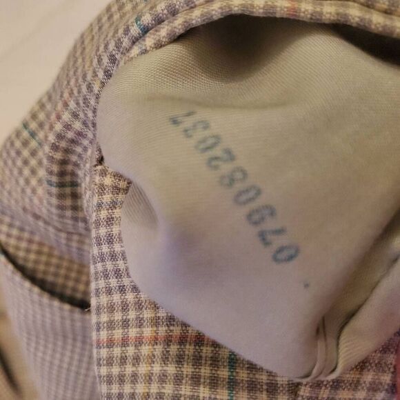 Vintage SANSaBELT a JAYMAR Slack. 1970's, Tan/Gray Plaid, Trouser Pant -Mens Siz - Picture 13 of 13